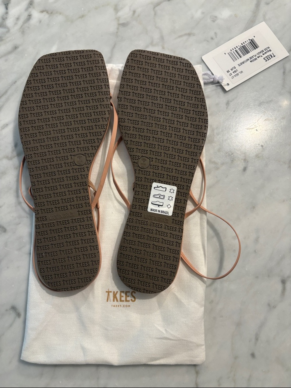 TKEES Square Toe Millie Sandals - Nude Beach - Picture 2 of 2